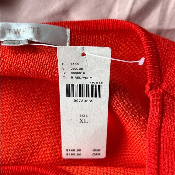 Anthropologie Flatwhite Sleeveless Squareneck Flower Printed Knit Dress XL NEW - Picture 7 of 9